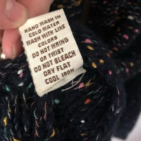 𝅺VINTAGE Havana Blue Pullover Sweater with Front Zippers size Medium - Picture 8 of 9